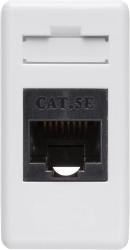 Gewiss GW20271, Presa Rj45, 4 Coppie, Categoria 5E, Utp, Toolless, 1 Modulo, System White