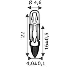 LAMPADA AD INCADESCENZA T-4.6 4X22  60V  20MA