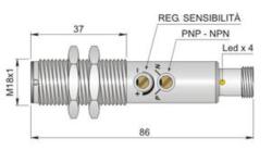 FOT.M18 REFL90° PNP-NPN NC-NO 50CM