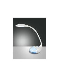 Sorrento lampada da tavolo LED 5 w plastica bianca inclinabile base rgb regolazione colore