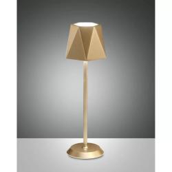 KATY - Lampada da tavolo a LED, 3 W, 3000 K, IP54, colore: oro opaco