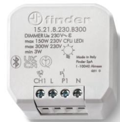 Finder 15.21.8.230.0200 Dimmer da Incasso Adatto per lampadine: LED Grigio Chiaro