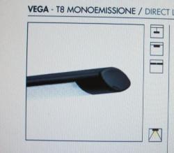 PLAFONIERA VEGA 2X36W NERA