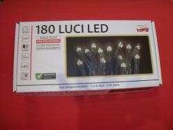 LUCI NATALIZIE 180 LED PER USO INTERNO LUCE CALDA CAVO VERDE 