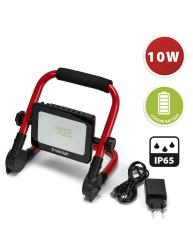 Velamp The Expandable, Luce da Cantiere, Proiettore Ricaricabile LED 600lm, 10W, Supporto Pieghevole. per lavori, Garage, Trekking, Campeggio, Caccia. 10 W, Rosso