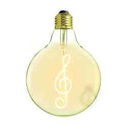 LAMPADA LED AMBRATA CON CHIAVE DI VIOLINO 4W ATTACCO E27 DIAMETRO 12.5CM