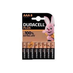 Blister 8 batterie pile alcaline Duracell PLUS Power100 Ministilo AA MN2400 LR03