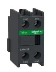 Blocco di contatti ausiliari Schneider Electric 2 contatti 1 N/C + 1 N/A montaggio frontale serie LADN