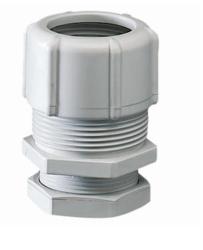 RACCORDO TUBO/CASSETTA IN POLIMERO ANTIURTO - FORO DIAMETRO 23MM - PER TUBO DIAMETRO 20MM - GRIGIO RAL7035 - IP66