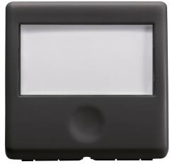 PULSANTE CON TARGA PORTANOME ILLUMINABILE 250V ac - NA 10A - 2 MODULI - SYSTEM BLACK