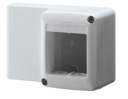 SCATOLA PORTAPPARECCHI SYSTEM - PER MINICANALI - 2 POSTI - BIANCO RAL 9010