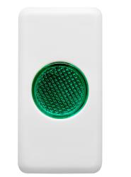 SPIA DI SEGNALAZIONE SINGOLA - 12/24/250V - VERDE - 1 MODULO - SYSTEM WHITE