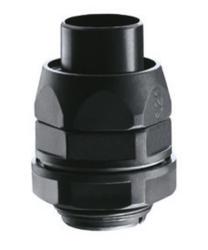 RACCORDO GIREVOLE DIRITTO CON PASSO PG - RDPG - IP54 - DIAMETRO GUAINA 12MM - PASSO 11 - NERO RAL 9005