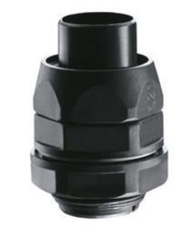 RACCORDO GIREVOLE DIRITTO CON PASSO GAS - RDG - IP54 - DIAMETRO GUAINA 16MM - NERO RAL9005