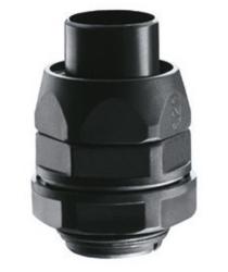 RACCORDO GIREVOLE DIRITTO CON PASSO GAS - RDG - IP54 - DIAMETRO GUAINA 20MM - NERO RAL9005