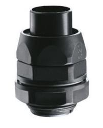 RACCORDO GIREVOLE DIRITTO CON PASSO GAS - RDG - IP54 - DIAMETRO GUAINA 22MM - NERO RAL9005