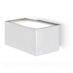 Applique bianco rettangolare Promoingross BACH 7302 E27 LED alluminio lampada parete biemissione