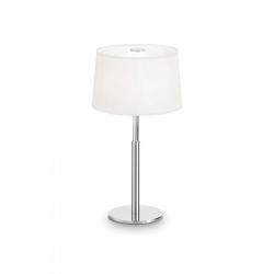 Ideal Lux 075525 Hilton tl1 small lampada da tavolo bianco cromo  