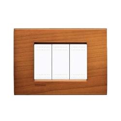 **LIGHT  - PLACCA 3P LEGNO CILIEGIO