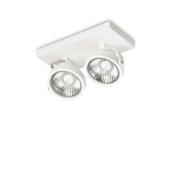 Ideal Lux KONIG PL2 BIANCO Mod. 300559 Lampada Da Soffitto 2 Luci  