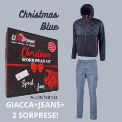 CHRISTMAS KIT U-POWER ST302DB GIACCA DEEP BLUE, JEANS E 2 SORPRESE