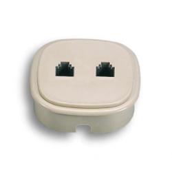 Presa plug 8/8c e 6/2c da parete colore avorio