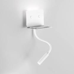 Applique moderno Perenz LEVEL 6636 LED USB 9W 456LM 3000°K lampada parete bianco braccio flessibile IP20