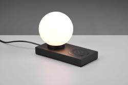 Reality Chloe Lampada da tavolo Nero, 1-Luce con carica wireless per telefono  